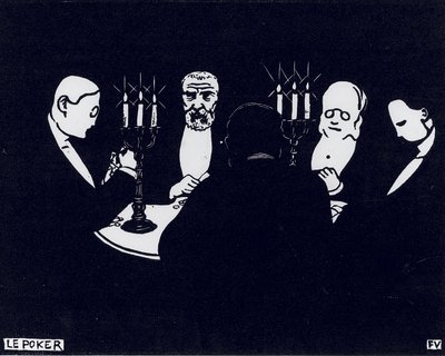 ポーカー、1896 作： Felix Edouard Vallotton