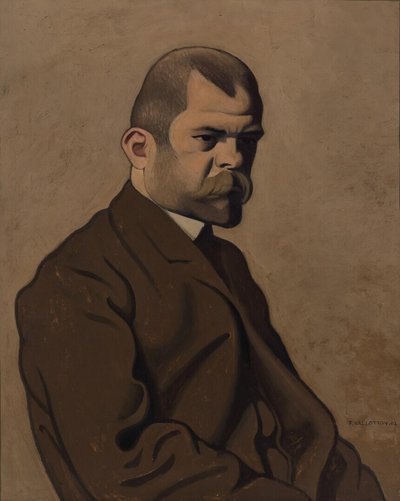 アンブロワーズ ヴォラールの肖像 1865 ～ 1939 年、1902 年。 作： Felix Edouard Vallotton