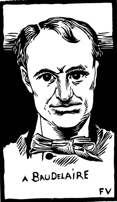 シャルル・ボードレール（1821-1867）の肖像 作： Felix Edouard Vallotton