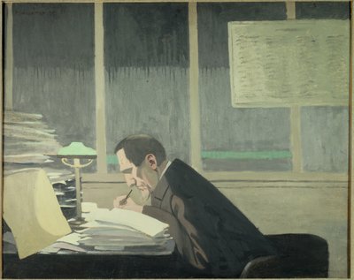 フェリックス・フェネオン（1861-1944）の肖像（美術評論家、ジャーナリスト、『ラ・レヴュー・ブランシュ』誌のディレクター）」 フェリックス・ヴァロットン（1865-1925）の絵画（ec.suiss) 作： Felix Edouard Vallotton