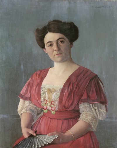 ハーセン夫人の肖像、1908 作： Felix Edouard Vallotton