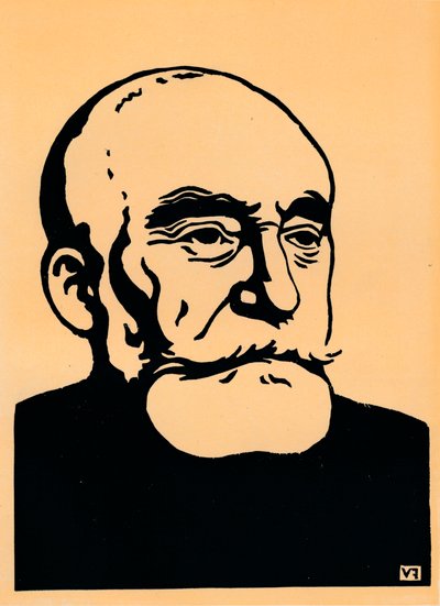 Puvis De Chavannes、c1898の肖像 作： Felix Edouard Vallotton