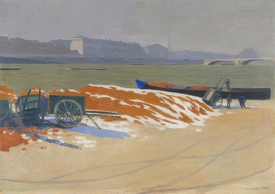 セーヌ岸壁。 1901 作： Felix Edouard Vallotton
