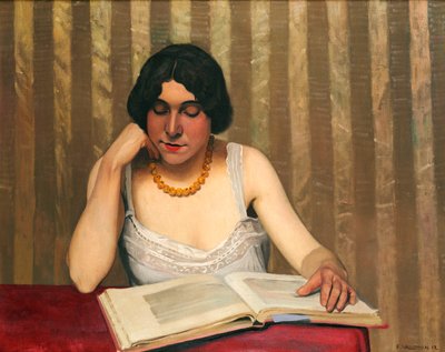 黄色いネックレスを持つリーダー、1912 作： Felix Edouard Vallotton