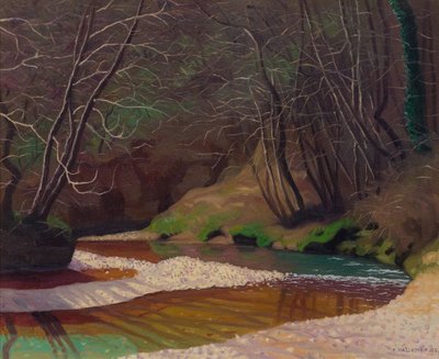 錆と白い小石の流れ、1921年。 作： Felix Edouard Vallotton
