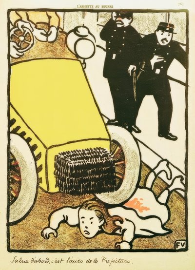 まずは敬礼、県内のお車です！ 作： Felix Edouard Vallotton