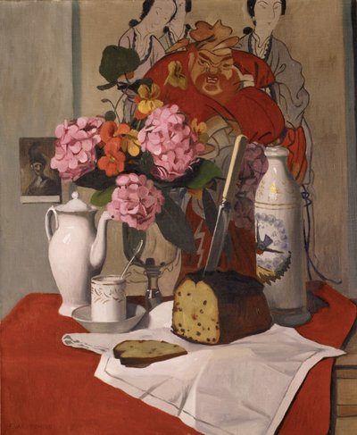 花のある静物、1925 作： Felix Edouard Vallotton