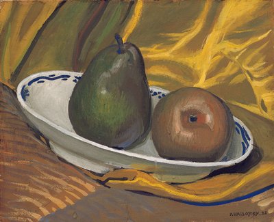 梨のある静物、1921年 作： Felix Edouard Vallotton