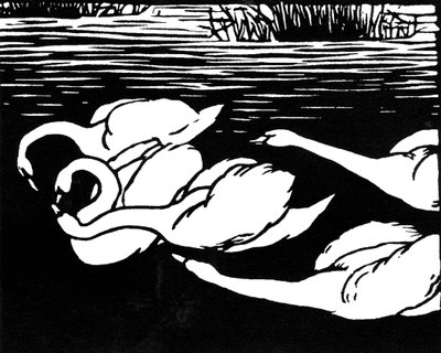 白鳥、1892。 作： Felix Edouard Vallotton
