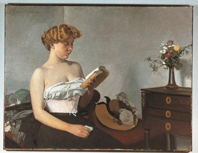 スイス、ベルン、Femme Lisant（読書する女 作： Felix Edouard Vallotton