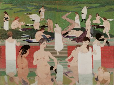 お風呂：夏の夜夏の夜のお風呂、1892〜1893 作： Felix Edouard Vallotton