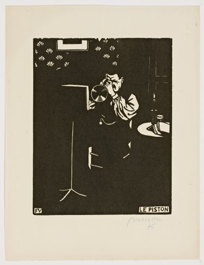 コルネット、「楽器」シリーズ、1896年〜97年 作： Felix Edouard Vallotton