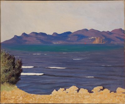 エステレルとカンヌ湾、1925年。 作： Felix Edouard Vallotton