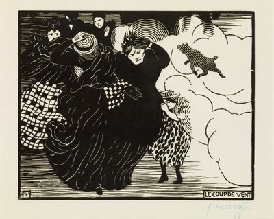 強風、1894 作： Felix Edouard Vallotton