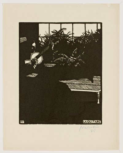 シリーズ「楽器」のギター、V、1897 作： Felix Edouard Vallotton