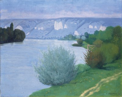 レザンデリ近くのセーヌ川、1916年 作： Felix Edouard Vallotton