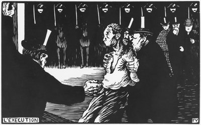 処刑、1894 作： Felix Edouard Vallotton