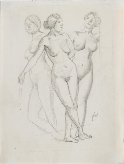 三美神、勉強 作： Felix Edouard Vallotton