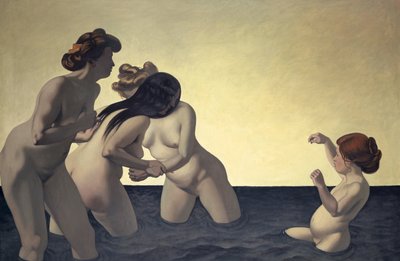 水遊びをする 3 人の女性と 1 人の少女、1907 年。 作： Felix Edouard Vallotton