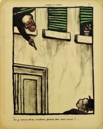 あなたは戻ってきます、豚、私の小便 作： Felix Edouard Vallotton