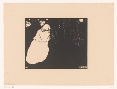 馬車に乗った 2 人の紳士と 1 人の婦人 La Sortie (オブジェクトのタイトル) 作： Felix Edouard Vallotton
