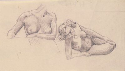 女性ヌードの二つの研究 作： Felix Edouard Vallotton