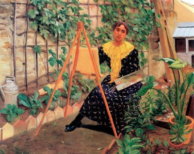 若い女性の絵 作： Felix Edouard Vallotton