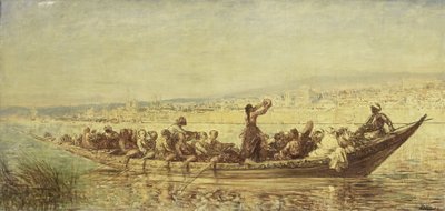 コンスタンティノープルのムーア人の漕ぎ手 作： Felix Francois Georges Philibert Ziem