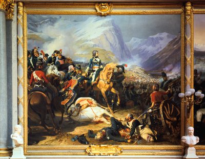 1797年1月14日、ナポレオン1世皇帝が勝利したリヴォリの戦い、c1835-1884 作： Felix Henri Emmanuel Philippoteaux