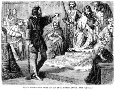 19世紀のドイツ帝国議会前のリチャード1世1157-1199。 作： フェリックス・アンリ・エマニュエル・フィリップポトー