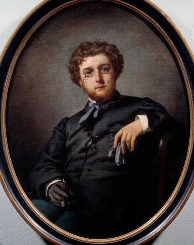 フランスの作曲家、ジョージ・ビゼー（1838-1875）の肖像。画家フェリックス・アンリ・ジャコモッティ（1828-1909）によるもの。パリ、カルナヴァレ美術館。 作： Felix Henri Giacomotti