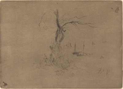 木と船 木と船。 作： Felix Hilaire Buhot