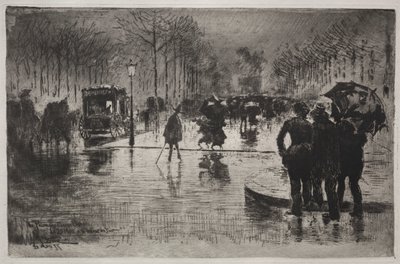 サロン帰りのアーティスト 作： Felix Hilaire Buhot