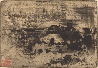 イングリッシュコテージ、c。 1879年。 作： Felix Hilaire Buhot