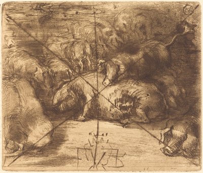 Cochons au Soleil (太陽の豚) 作： Felix Hilaire Buhot