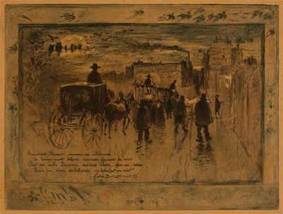 クリシー大通りの葬列 クリシー大通りの葬列、1887年。 作： Felix Hilaire Buhot