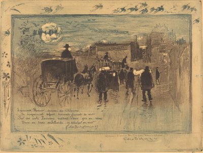 クリシー大通りの葬列 クリシー大通りの葬列、1887年。 作： Felix Hilaire Buhot