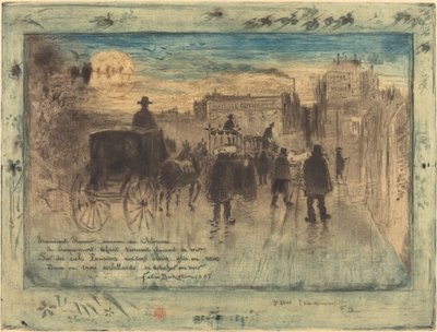 クリシー大通りの葬列 クリシー大通りの葬列、1887年。 作： Felix Hilaire Buhot