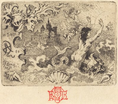 ジャック・カゾットの「恋する悪魔」（第2場面） 作： Felix Hilaire Buhot