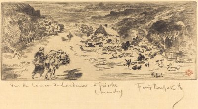 Landemer Hagueへの入り口、c。 1873年。 作： Felix Hilaire Buhot