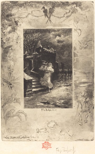 ラ ブランシュ キャロライン ペール キャロライン、18791880。 作： Felix Hilaire Buhot