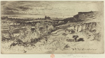 レストルのラ チャペル サン ミッシェル レストルのチャペル サン ミッシェル、1881 年。 作： Felix Hilaire Buhot
