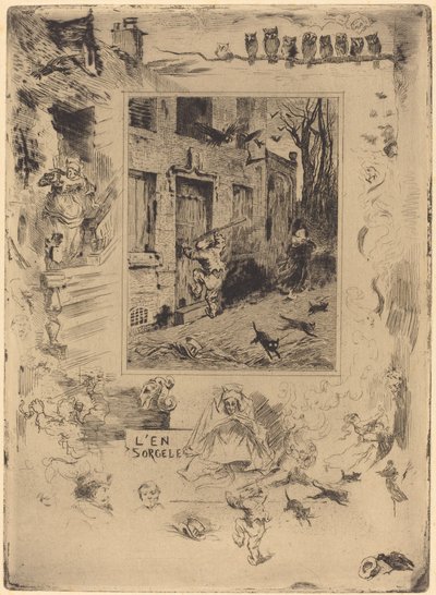 La Maison Maudite The House of the Damned, c. 18831885。 作： Felix Hilaire Buhot