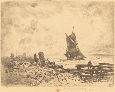 LA Petite Marine-メドウェイのお土産、1879年。 作： Felix Hilaire Buhot
