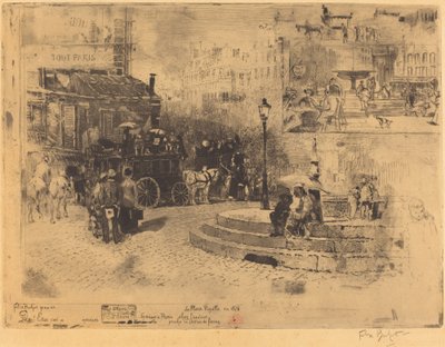 Place Pigalle in 1878 (Place Pigalle in 1878) 作： Felix Hilaire Buhot