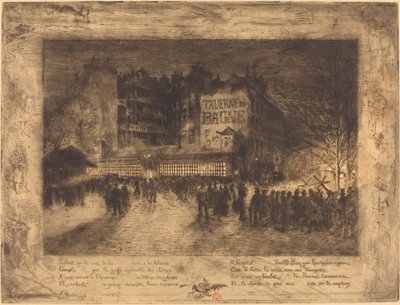 殉教者広場と監獄…、1885年。 作： Felix Hilaire Buhot