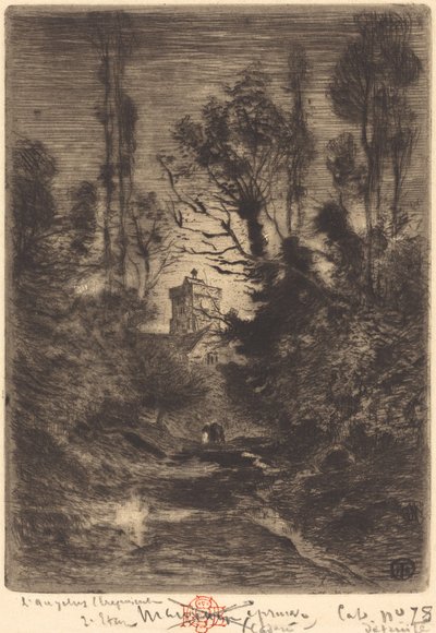 夜警の夜警、1878年。 作： Felix Hilaire Buhot