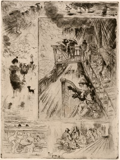 通路 作： Felix Hilaire Buhot