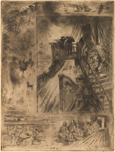パッセージパッセージ、1879-1885。 作： Felix Hilaire Buhot