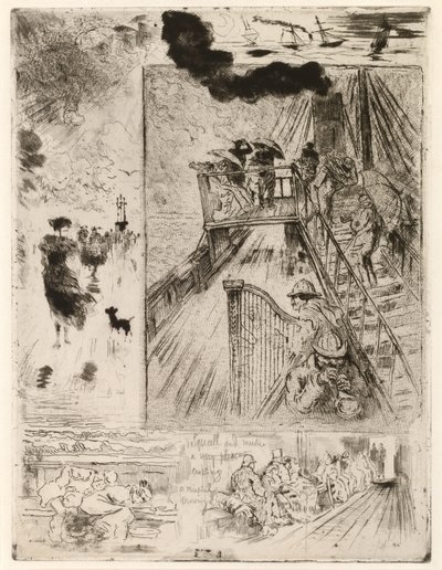 La Traversee The Passage、1879-1885。 作： Felix Hilaire Buhot